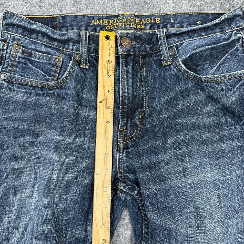 American‎ Eagle Original Straight Jeans Mens 32x32 Blue Medium Wash Denim